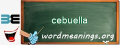 WordMeaning blackboard for cebuella